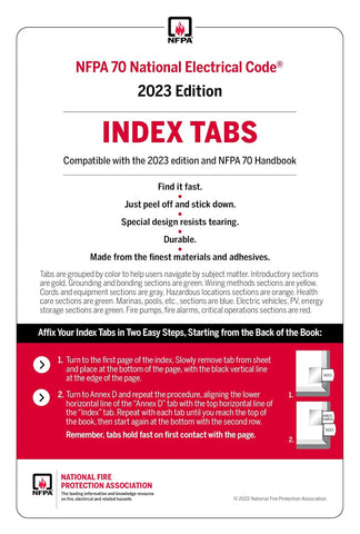 2023 NFPA National Electrical Code Tabs