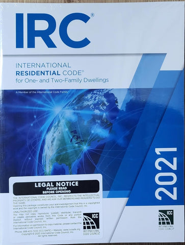 2021 International Residential Code (International Code Council Series) ISBN: 9781609839574