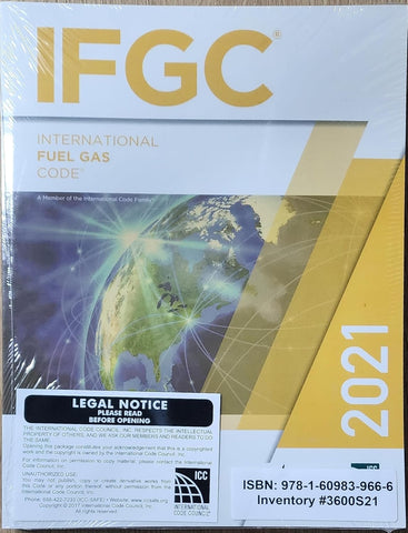 2021 International Fuel Gas Code (International Code Council Series) ISBN: 9781609839666