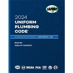 2024 Uniform Plumbing Code Soft Cover w/Tabs IAPMO/ANSI UPC 1 ISBN: 9781944366919