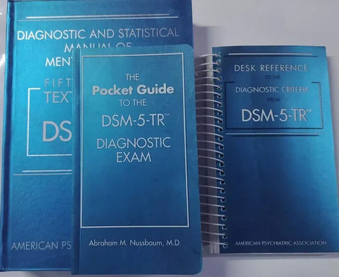 DSM 5 TR Hardcover & Desk Reference & Pocket Guide To Diagnostic Exam Combo Pack 978-0890425756 978-0890425794 978-1615373574