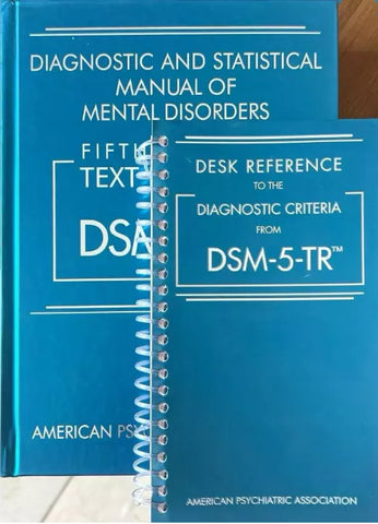 Diagnostic and Statistical Manual of Mental Disorders, Fifth Edition (Hardcover) and Desk Reference to the Diagnostic Criteria (Spiral Bound) ISBN: 9780890425756, 9780890425800